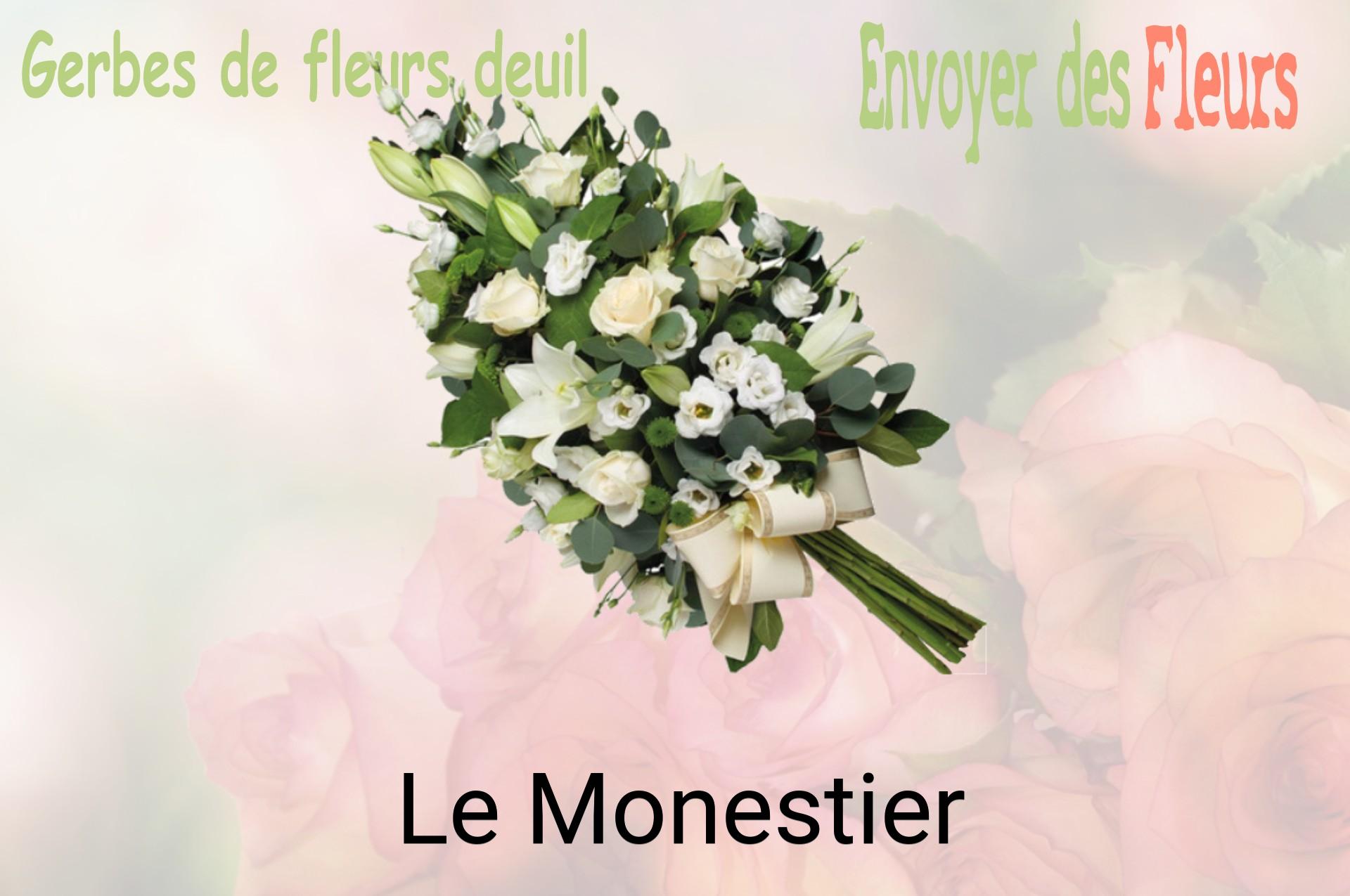 Gerbe de fleurs de deuil livrée à Le Monestier